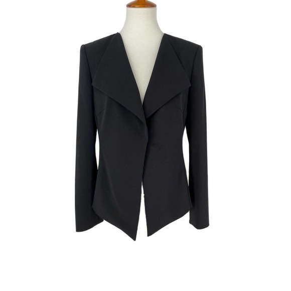 Basler Venice Black Pointed Hem Short Blazer Jacket Womens Size 38 US 8 Career - Picture 1 of 12